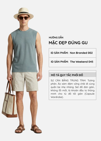 Áo Thun 3 Lỗ Waffle Non Branded 002 Xám Đậm