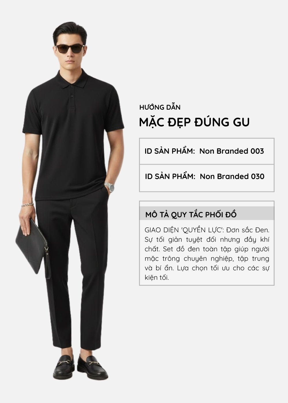 Áo Polo Pique Thoáng Mát Non Branded 003 Đen