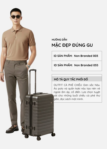 Quần Kaki Basic Mềm Mịn Non Branded 055 Nâu