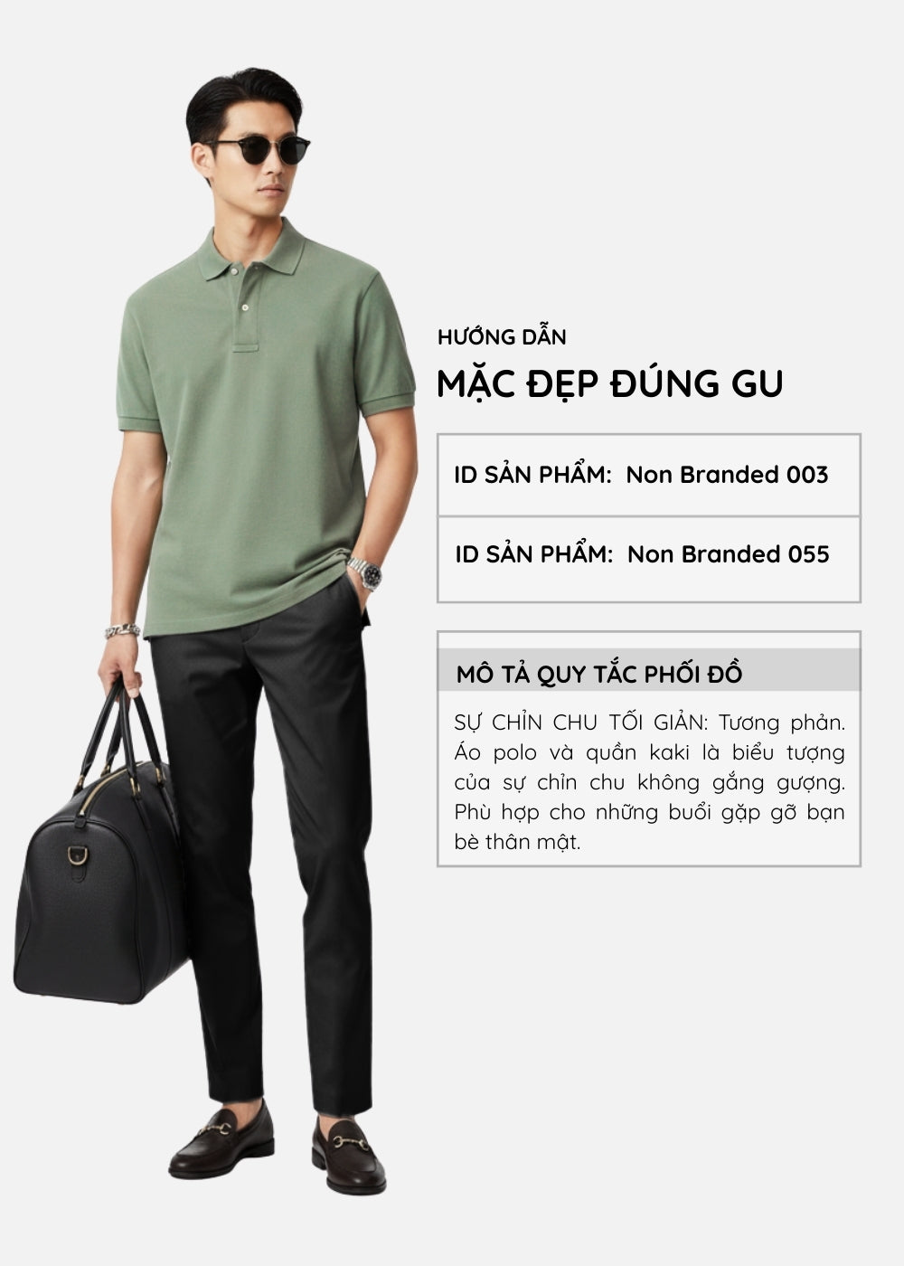 Quần Kaki Basic Mềm Mịn Non Branded 055 Đen