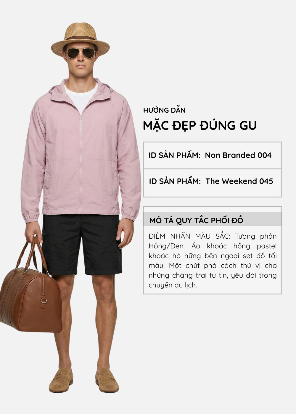 Áo Khoác Gió Trượt Nước Mỏng Nhẹ Nhiều Màu Non Branded 004 Hồng