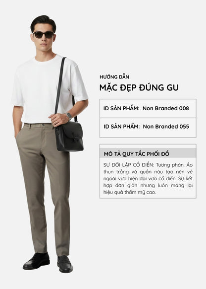 Áo Thun Bird’s Eye Pique Ít Nhăn Non Branded 008 Trắng