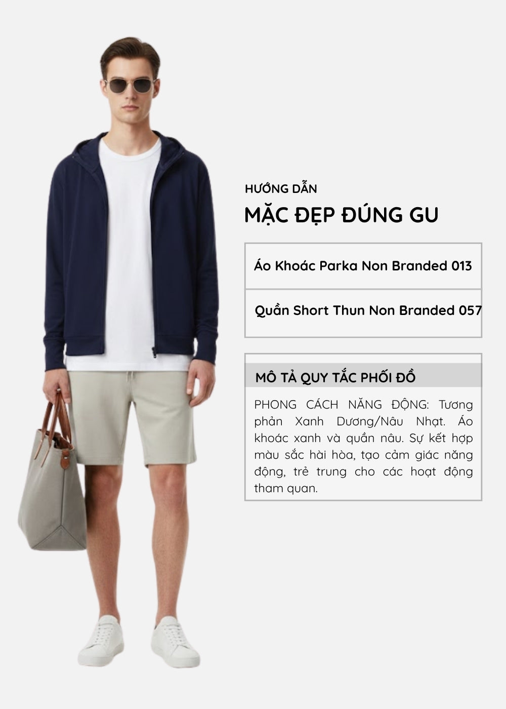 Áo Khoác Parka AirDry™ Vải Nhẹ Tản Nhiệt Tay Xỏ Ngón Non Branded 013 Màu Xanh Dương Đậm Dáng Vừa Vặn F3