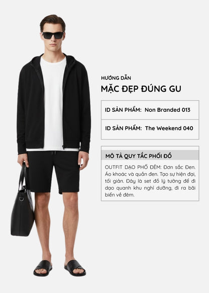 Áo Khoác Thun Chống Nắng Thoáng Khí Non Branded 013 Đen