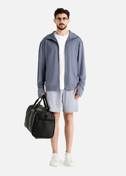 Áo Khoác Parka AirDry™ Vải Nhẹ Tản Nhiệt Tay Xỏ Ngón Non Branded 013 Màu Xám Dáng Vừa Vặn F3