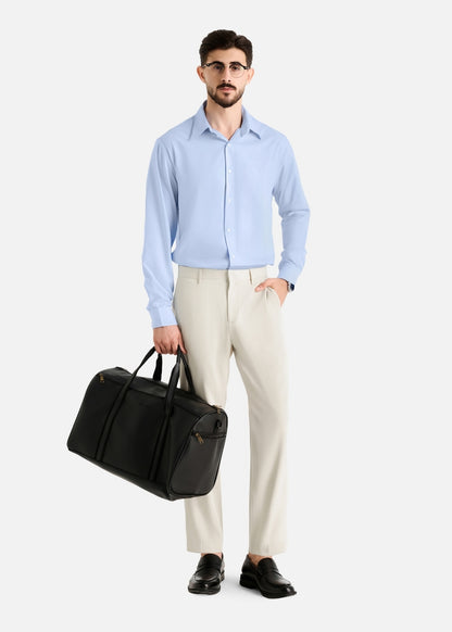 Áo Sơ Mi Tay Dài Modal Ít Nhăn Non Branded 019 Xanh Dương Nhạt