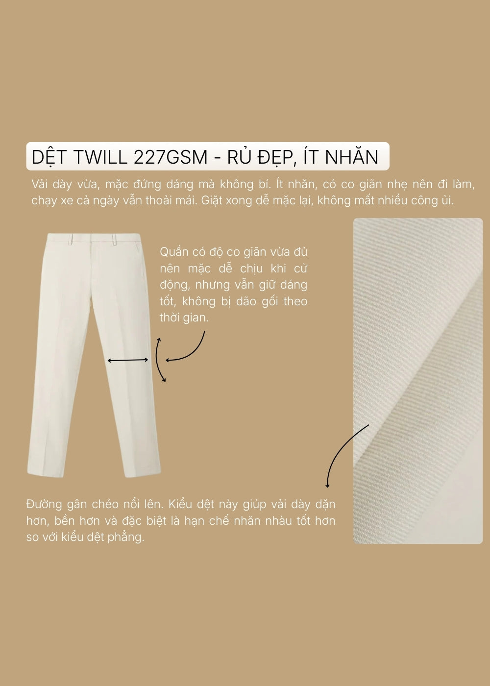 Quần Tây Casual Co Giãn Ít Nhăn Non Branded 030 Xám Đậm