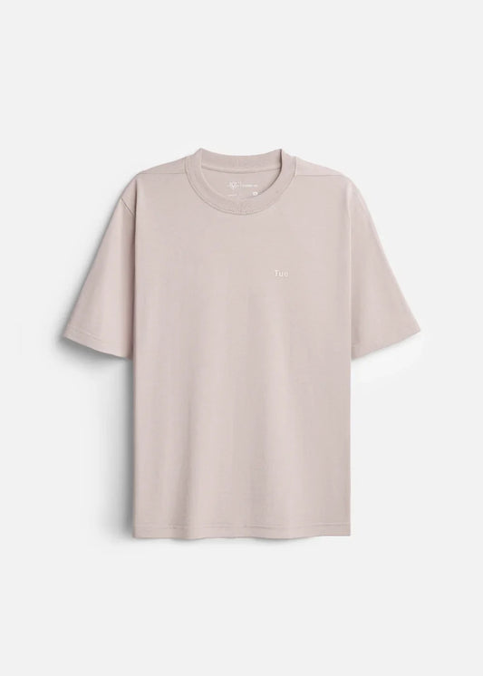 Áo Thun FlexFit™ Cotton Boxy Hack Dáng Tăng Chiều Cao Non Branded 047 Be