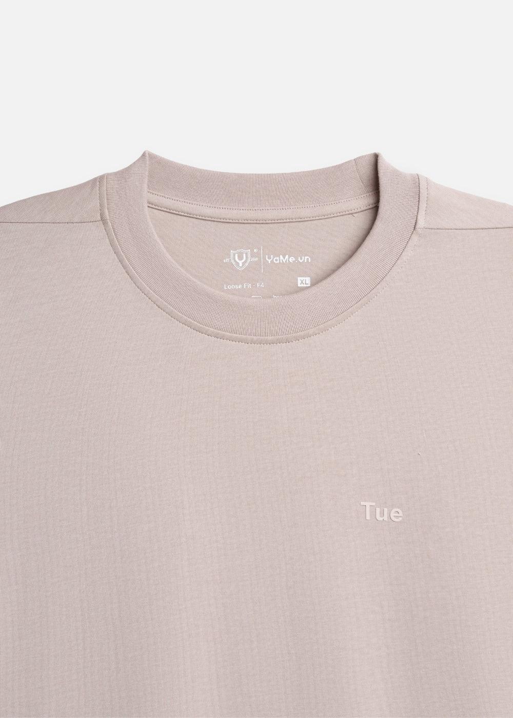 Áo Thun FlexFit™ Cotton Boxy Hack Dáng Tăng Chiều Cao Non Branded 047 Be