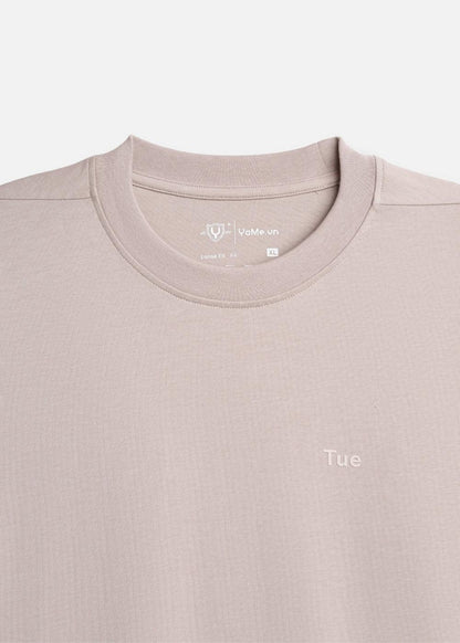 Áo Thun FlexFit™ Cotton Boxy Hack Dáng Tăng Chiều Cao Non Branded 047 Be