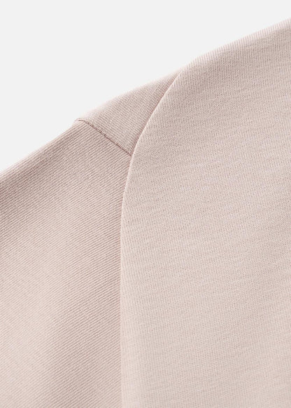 Áo Thun FlexFit™ Cotton Boxy Hack Dáng Tăng Chiều Cao Non Branded 047 Be