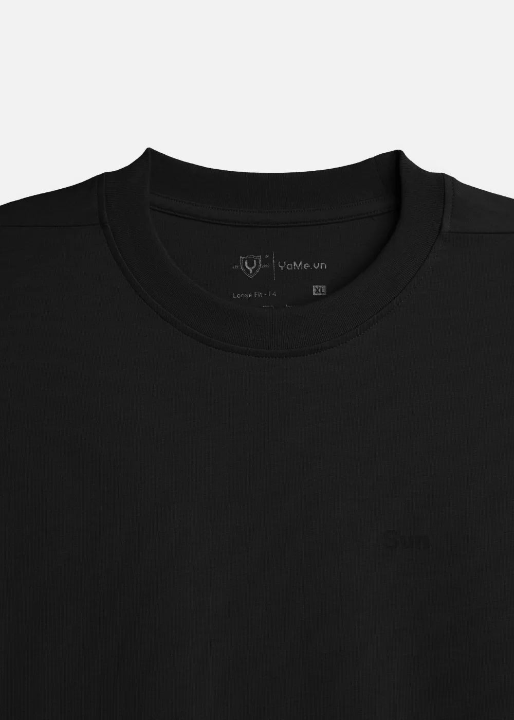 Áo Thun FlexFit™ Cotton Boxy Hack Dáng Tăng Chiều Cao Non Branded 047 047 Đen