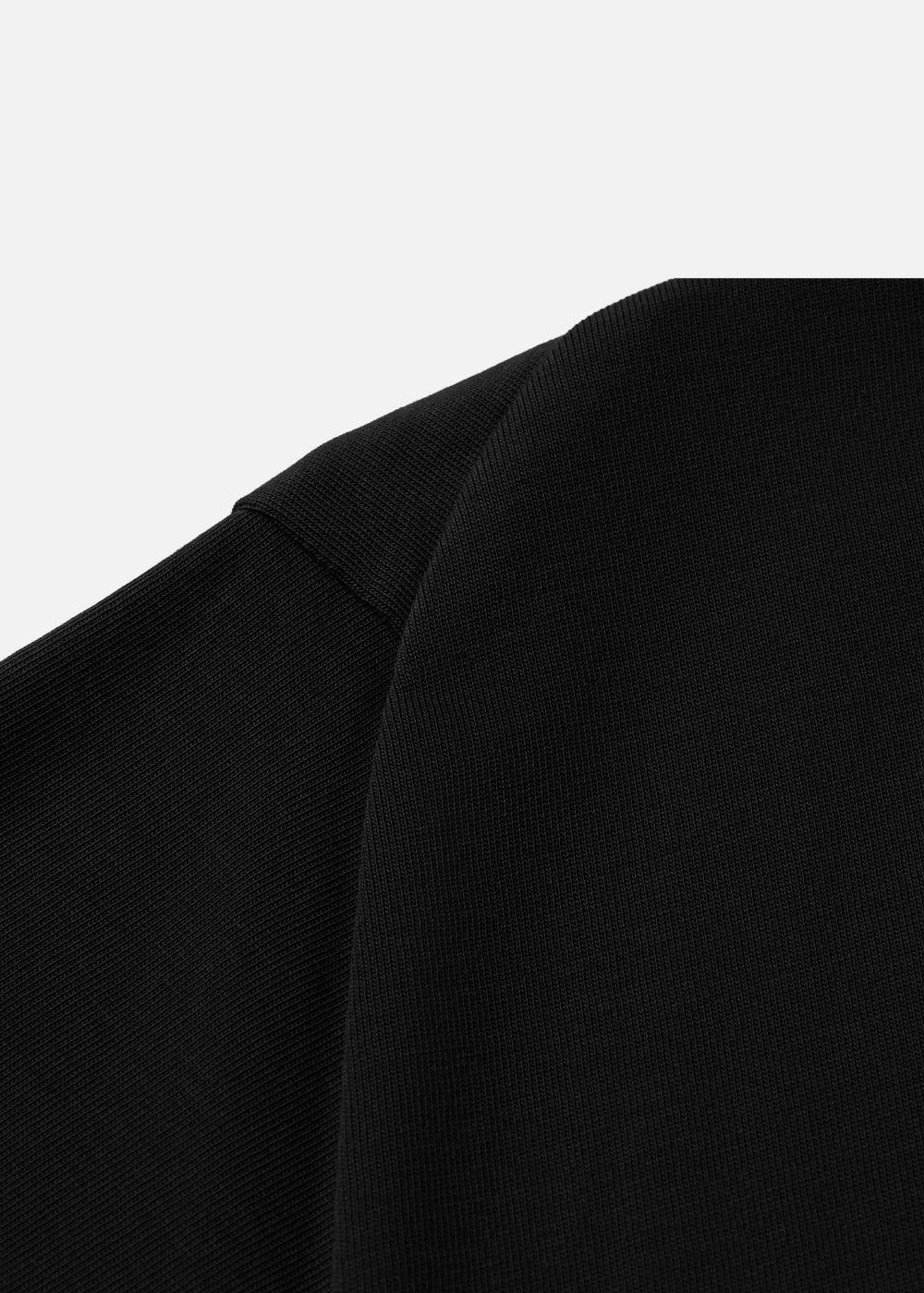 Áo Thun FlexFit™ Cotton Boxy Hack Dáng Tăng Chiều Cao Non Branded 047 047 Đen