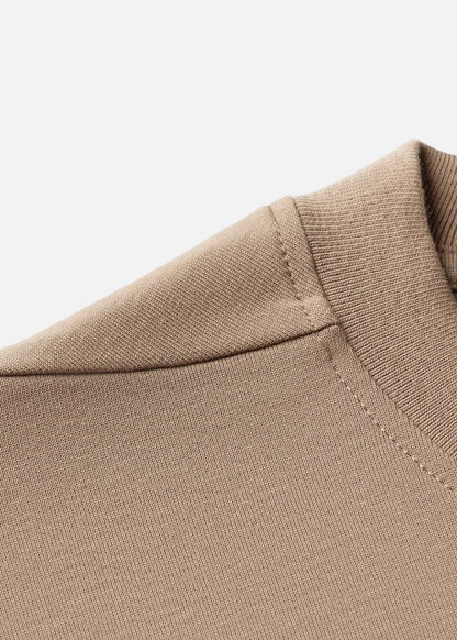 Áo Thun FlexFit™ Cotton Boxy Hack Dáng Tăng Chiều Cao Non Branded 047 Nâu