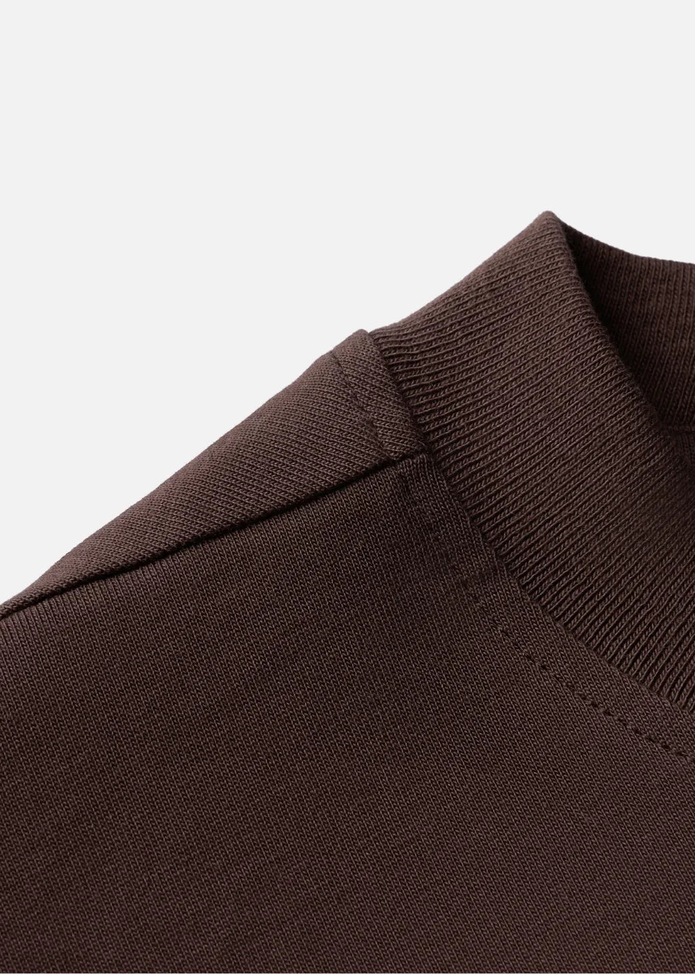 Áo Thun FlexFit™ Cotton Boxy Hack Dáng Tăng Chiều Cao Non Branded 047 Nâu Đậm