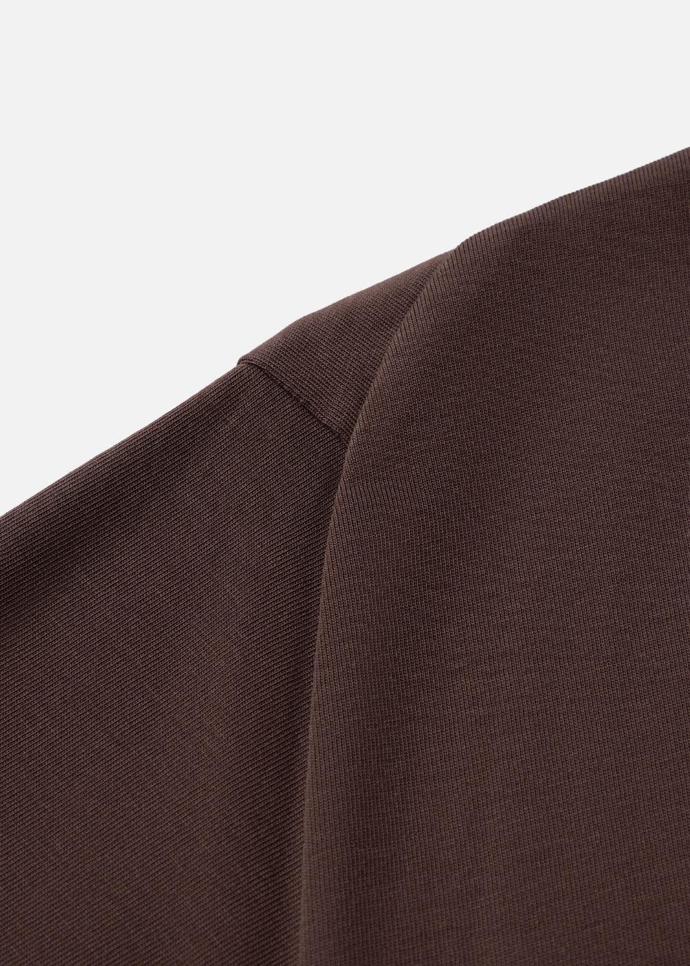 Áo Thun FlexFit™ Cotton Boxy Hack Dáng Tăng Chiều Cao Non Branded 047 Nâu Đậm