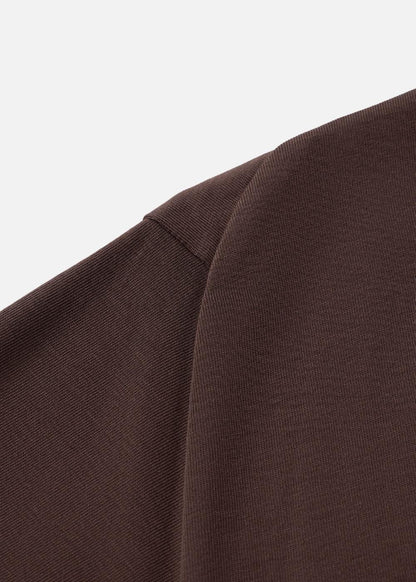 Áo Thun FlexFit™ Cotton Boxy Hack Dáng Tăng Chiều Cao Non Branded 047 Nâu Đậm