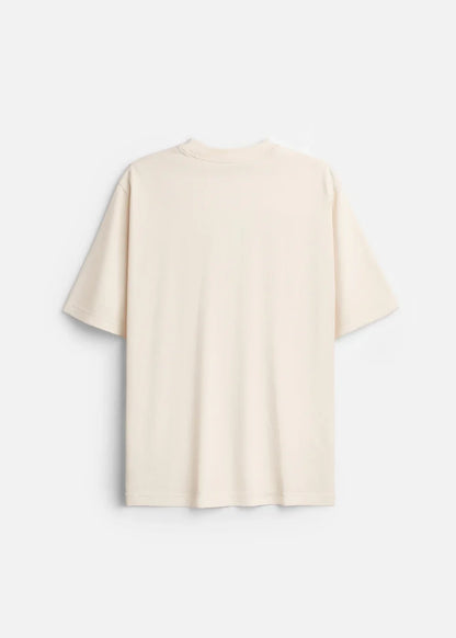 Áo Thun FlexFit™ Cotton Boxy Hack Dáng Tăng Chiều Cao Non Branded 047 Nâu Nhạt