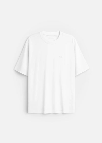 Áo Thun FlexFit™ Cotton Boxy Hack Dáng Tăng Chiều Cao Non Branded 047 Trắng