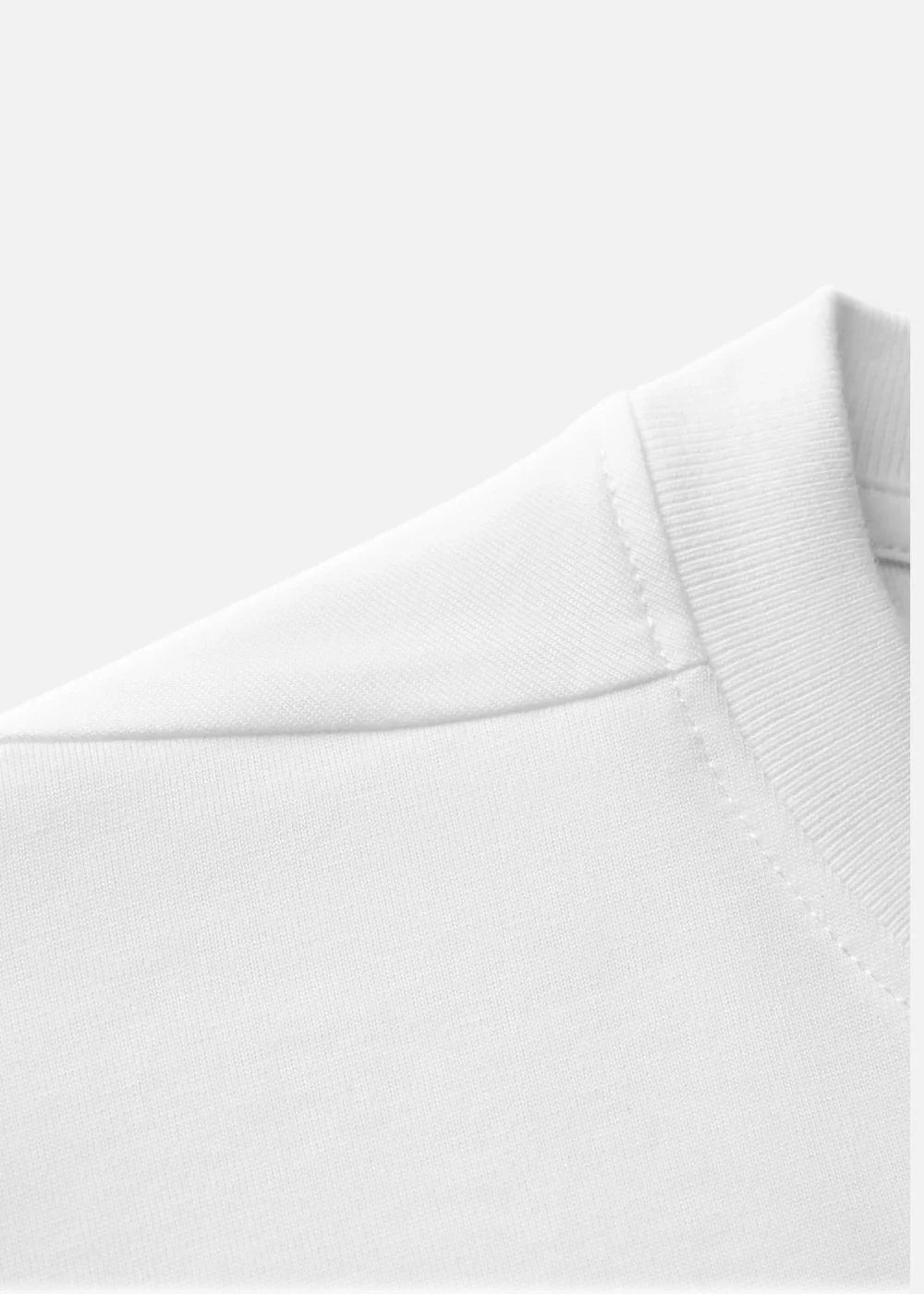 Áo Thun FlexFit™ Cotton Boxy Hack Dáng Tăng Chiều Cao Non Branded 047 Trắng