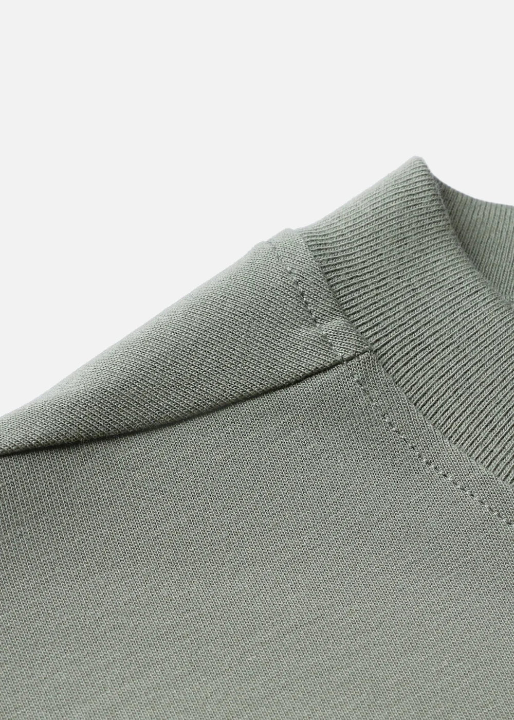 Áo Thun FlexFit™ Cotton Boxy Hack Dáng Tăng Chiều Cao Non Branded 047 Xanh Lá Đậm