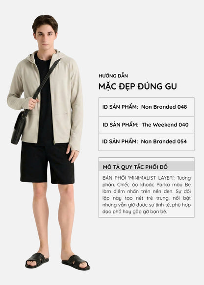 Áo Khoác Parka Anti-UV™ Tay Xỏ Ngón Chống Nắng UPF 50+ Non Branded 048 Be