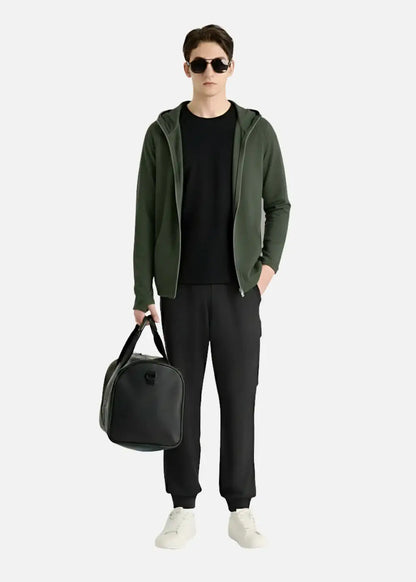 Áo Khoác Hoodie Anti-UV™ Chống Nắng UPF 50+ Xỏ Ngón Bảo Vệ Mu Bàn Tay Non Branded 048 Màu Xanh Lá Đậm Dáng Ôm Vừa F2