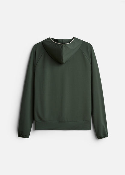 Áo Khoác Parka Anti-UV™ Tay Xỏ Ngón Chống Nắng UPF 50+ Non Branded 048 Xanh Lá Đậm