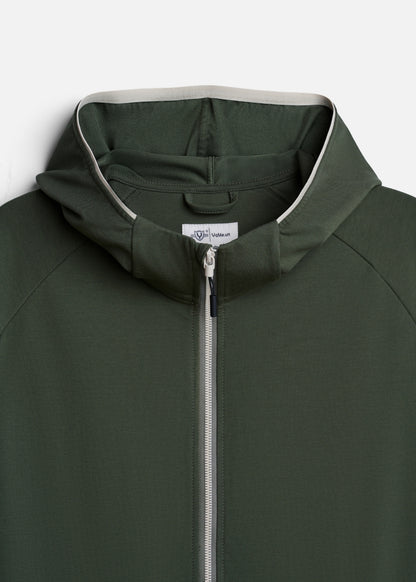 Áo Khoác Parka Anti-UV™ Tay Xỏ Ngón Chống Nắng UPF 50+ Non Branded 048 Xanh Lá Đậm