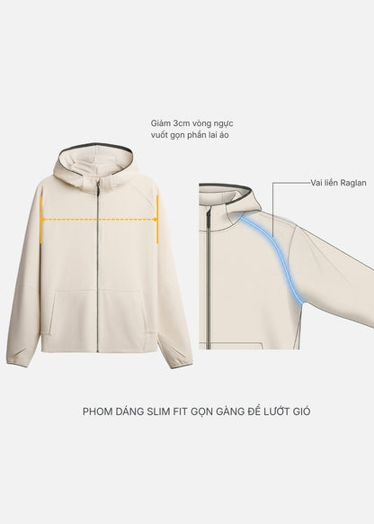 Áo Khoác Parka Anti-UV™ Tay Xỏ Ngón Chống Nắng UPF 50+ Non Branded 048 Xanh Lá Đậm