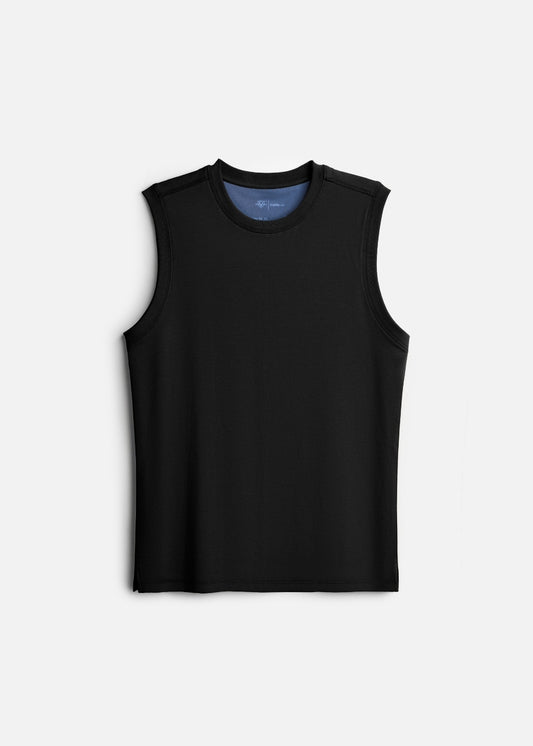 Áo 3 Lỗ Tôn Dáng FlexFit™ Cotton Mềm Mướt Co Giãn Đa Chiều Non Branded 051 Màu Đen Dáng Ôm Vừa F2