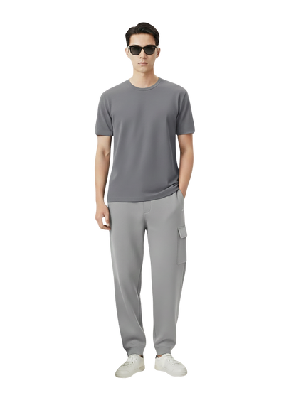 Quần Jogger Scuba Siêu Mịn Non Branded 053 Xám Nhạt