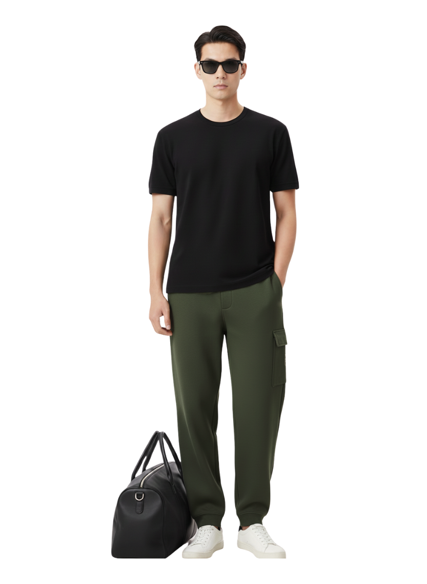 Quần Jogger Scuba Siêu Mịn Non Branded 053 Xanh Lá Đậm