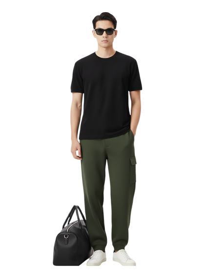 Quần Jogger Scuba Siêu Mịn Non Branded 053 Xanh Lá Đậm