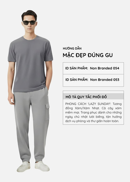 Áo Thun Slim Fit Co Giãn Non Branded 054 Xám