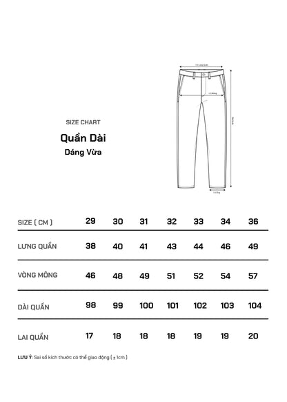 Quần Kaki Basic Mềm Mịn Non Branded 055 Đen
