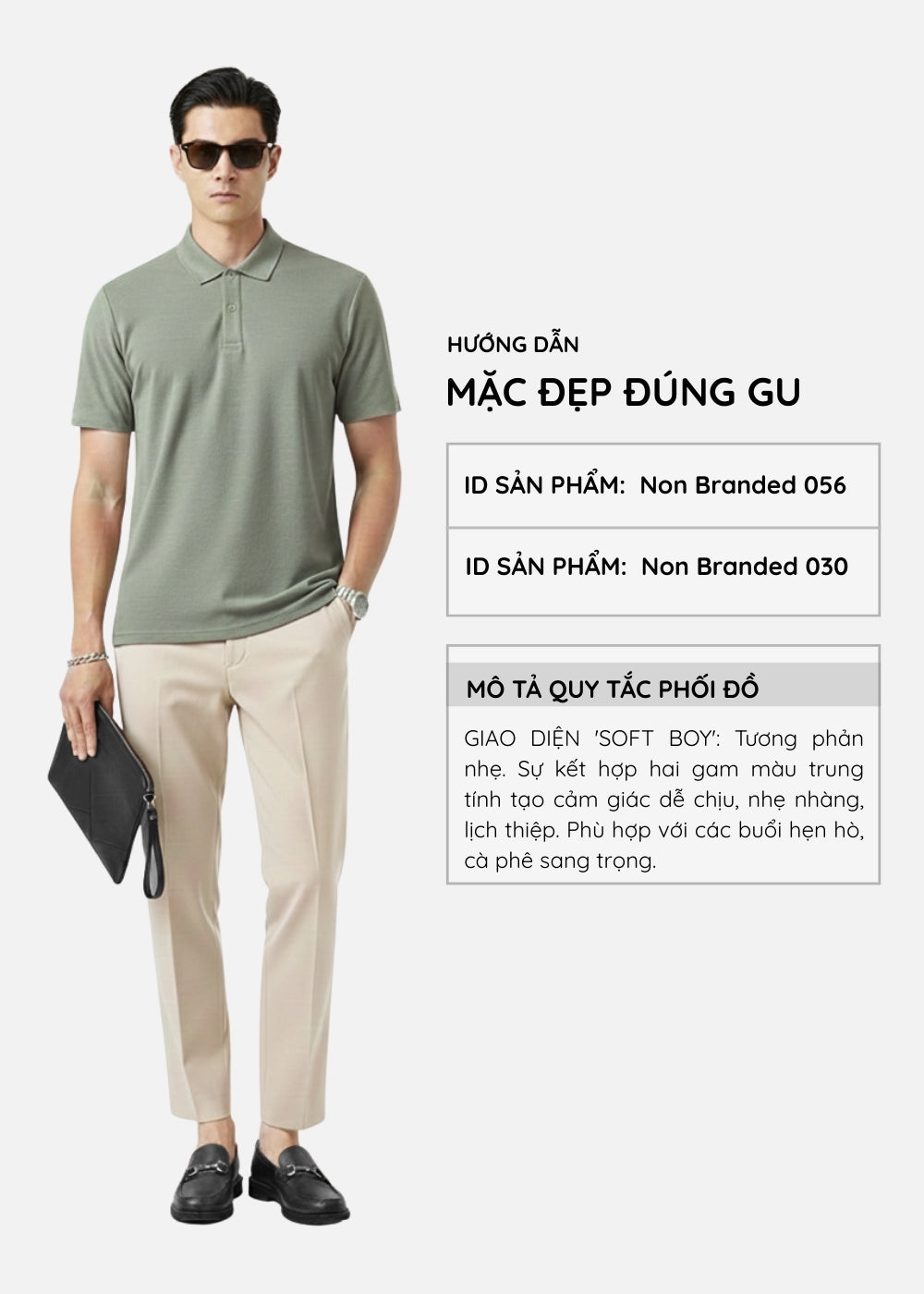 Áo polo Basic Co Giãn Thoáng Mát Non Branded 056 Xám