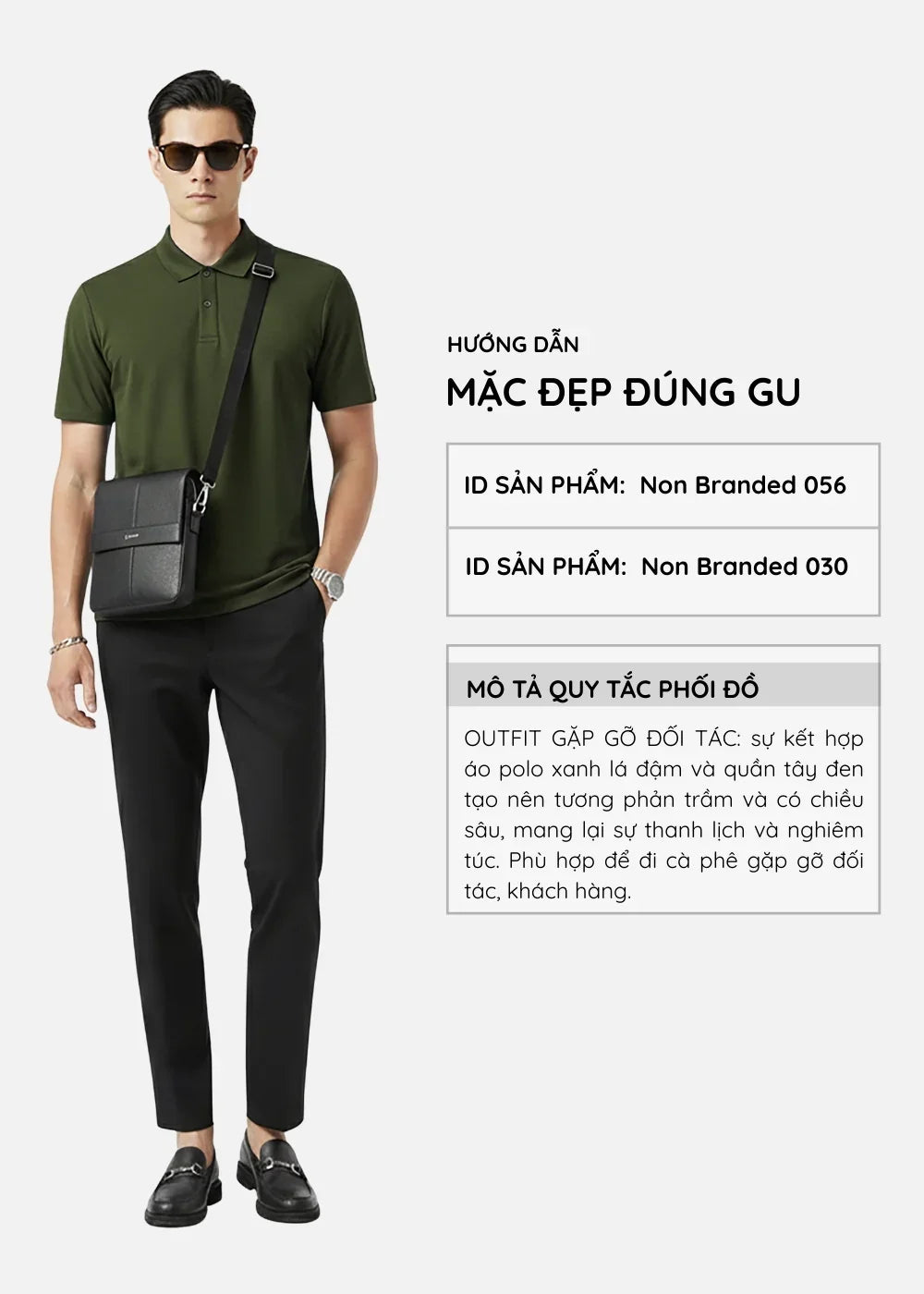 Áo Polo Pique Slim Fit ColorLock™ Khóa Màu Phối Đô Non Branded 056 Xanh Lá Đậm
