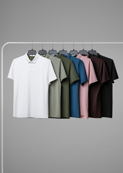 Áo polo Basic Co Giãn Thoáng Mát Non Branded 056 Nâu Đậm