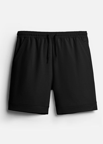 Quần Short Thun Soft - Touch Mềm Mại Non Branded 057 Đen