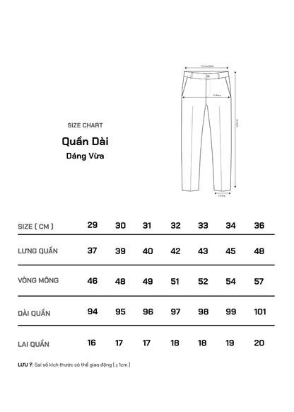 Quần Tây Casual Mềm Mại Non Iron 001 Nâu