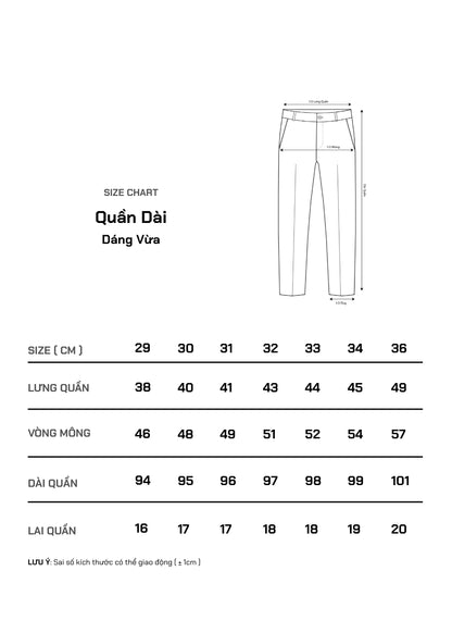 Quần Tây Casual Co giãn Non Iron 002 Đen