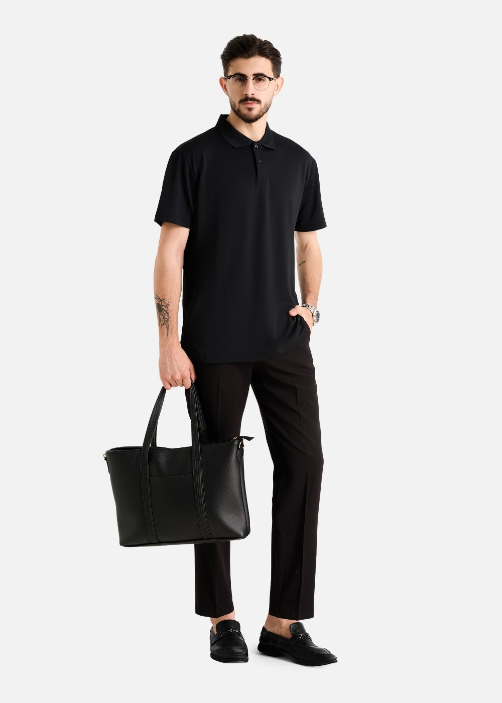 Quần Tây Casual Co Giãn Ít Nhăn Non Branded 030 Đen