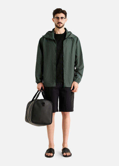 Áo Khoác Gió Trượt Nước Mỏng Nhẹ Nhiều Màu Non Branded 004 Xanh Lá Đậm