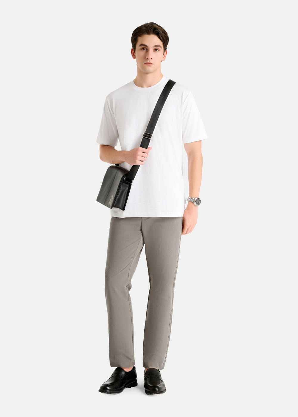 Áo Thun Bird’s Eye Pique Ít Nhăn Non Branded 008 Trắng