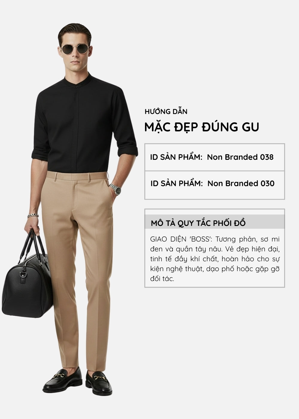 Quần Tây Casual Co Giãn Ít Nhăn Non Branded 030 Nâu Nhạt