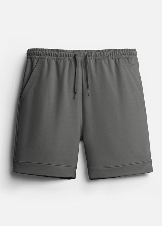 Quần Short Thun Soft - Touch Mềm Mại Non Branded 057 Xám Đậm