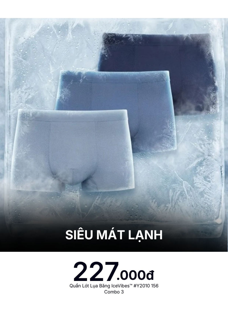 Combo 3 Quần Lót Lụa Băng IceVibes™ Siêu Mát Lạnh #Y2010 156 Màu Free Color