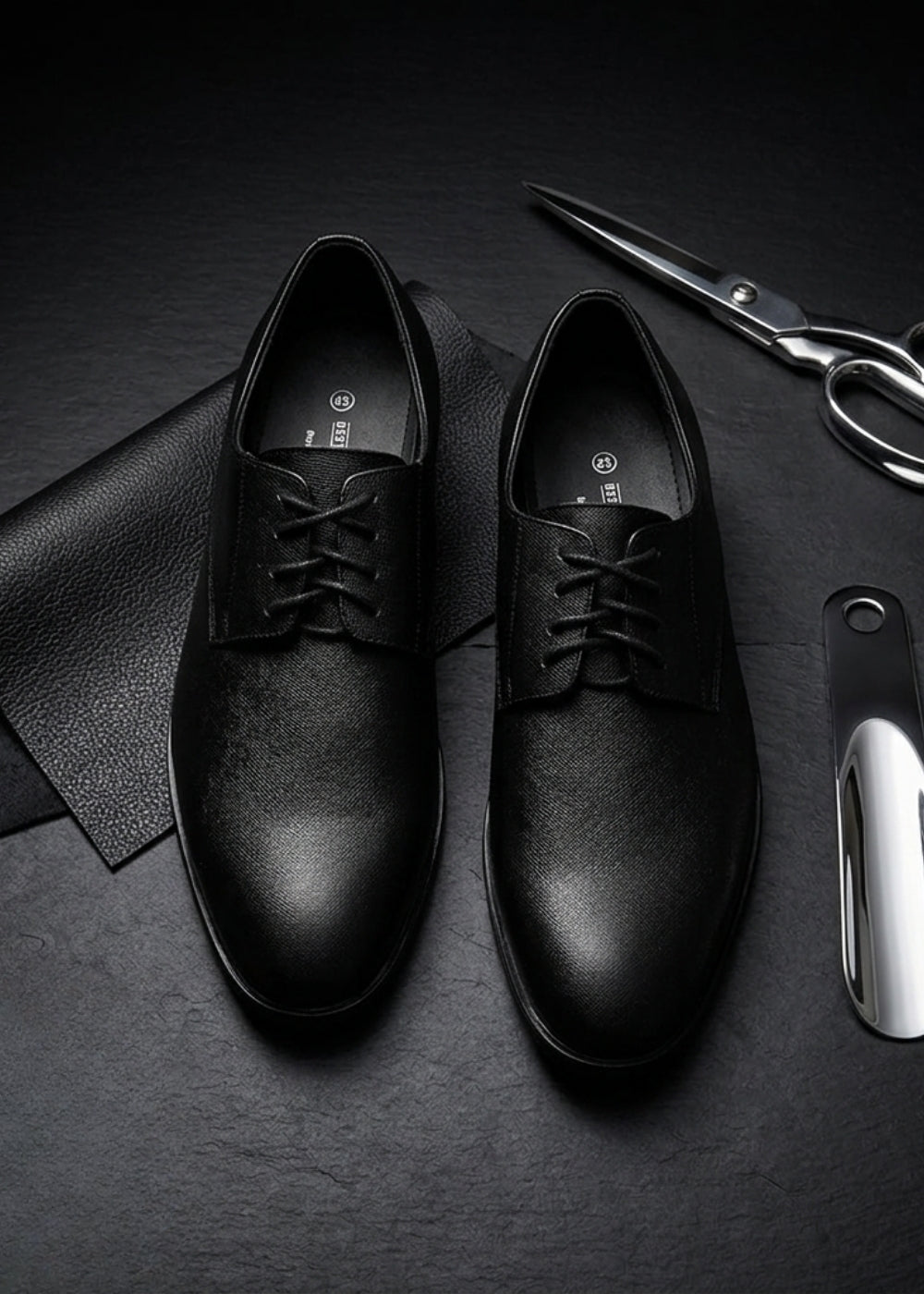 Giày Tây Oxford Real Leather 004 Đen