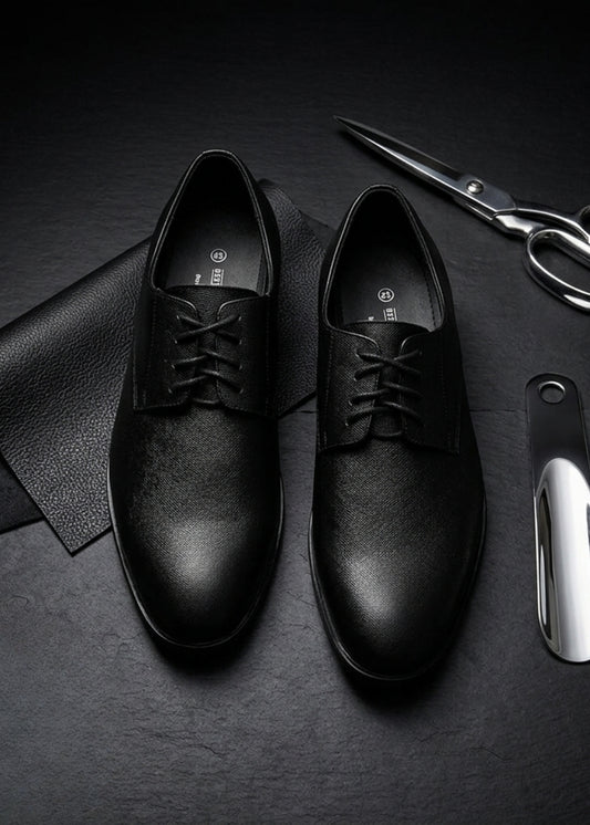 Giày Tây Oxford Real Leather 004 Đen
